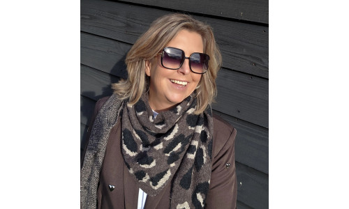 SJAAL FLO zwart/bruin